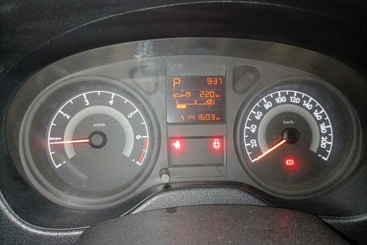 Used Peugeot 301 2014 1.6L Automatic Comfort Edition Odometer Close Up