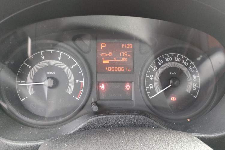 Used Peugeot 301 2014 1.6L Automatic Comfort Edition Odometer Close Up