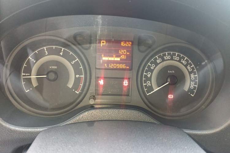 Used Peugeot 301 2014 1.6L Automatic Comfort Edition Odometer Close Up