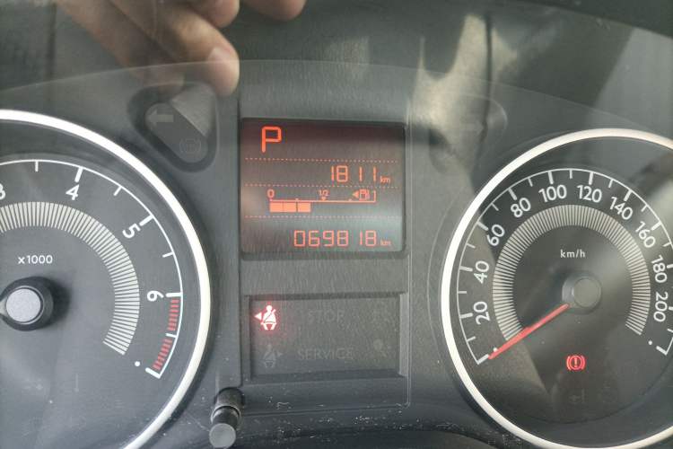 Used Peugeot 301 2014 1.6L Automatic Prestige Edition Odometer Close Up
