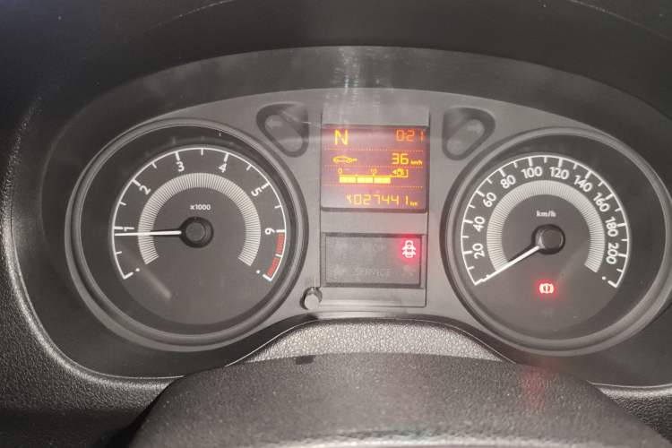 Used Peugeot 301 2014 1.6L Automatic Comfort Edition Odometer Close Up