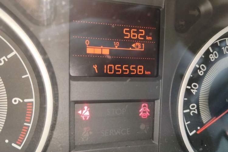 Used Peugeot 301 2014 1.6L Manual Luxury Edition Odometer Close Up