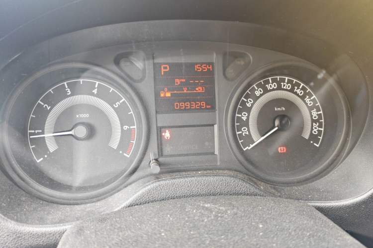 Used Peugeot 301 2014 1.6L Automatic Comfort Edition Odometer Close Up