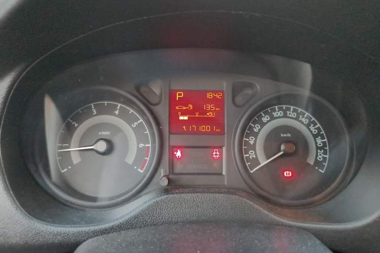 Used Peugeot 301 2014 1.6L Automatic Comfort Edition Odometer Close Up