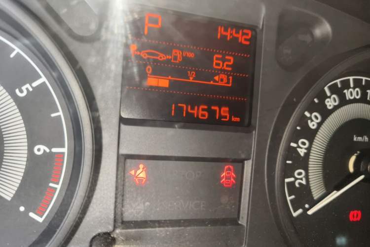 Used Peugeot 301 2014 1.6L Automatic Comfort Edition Odometer Close Up
