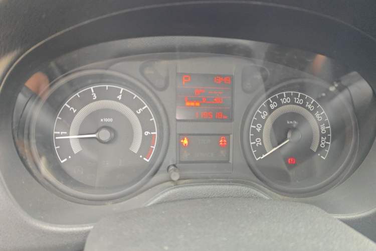 Used Peugeot 301 2014 1.6L Automatic Comfort Edition Odometer Close Up