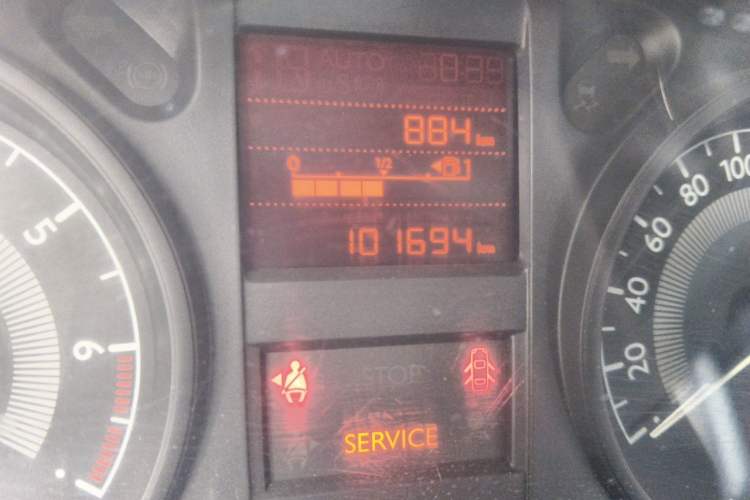 Used Peugeot 301 2014 1.6L Manual Comfort Edition CNG Odometer Close Up