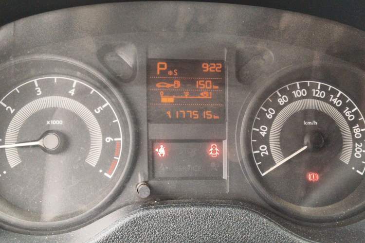 Used Peugeot 301 2014 1.6L Automatic Comfort Edition Odometer Close Up