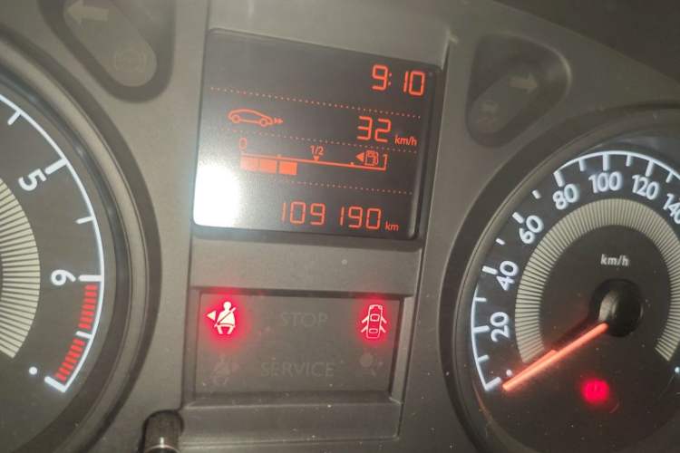 Used Peugeot 301 2014 1.6L Manual Comfort Edition Odometer Close Up