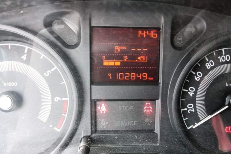 Used Peugeot 301 2014 1.6L Manual Comfort Edition Odometer Close Up