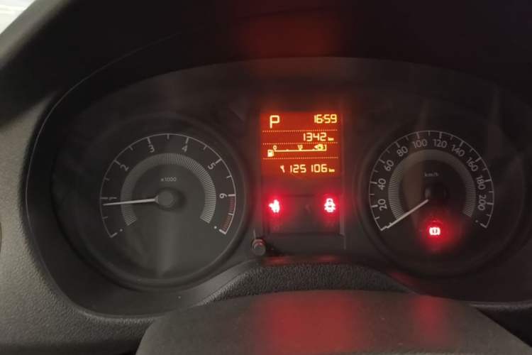 Used Peugeot 301 2014 1.6L Automatic Comfort Edition Odometer Close Up