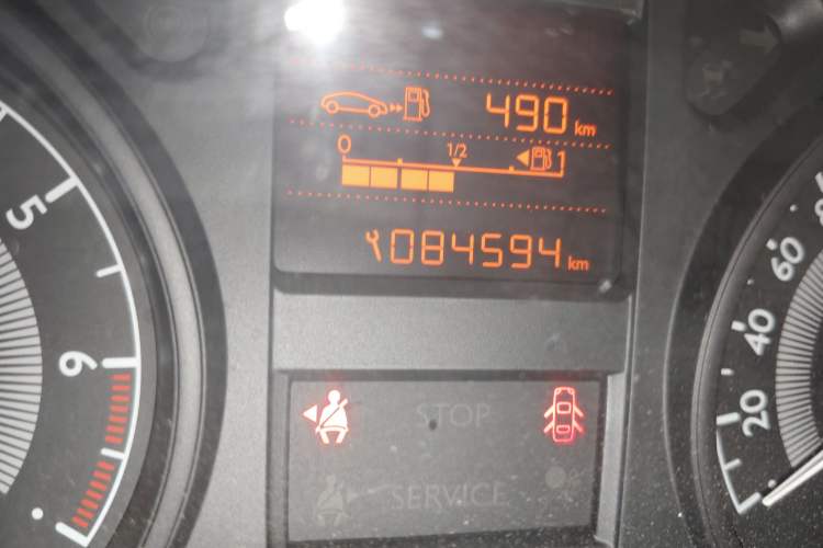 Used Peugeot 301 2014 1.6L Manual Comfort Edition Odometer Close Up