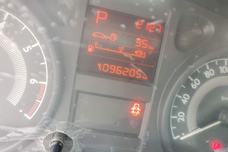 Used Peugeot 301 2014 1.6L Automatic Comfort Edition Odometer Close Up