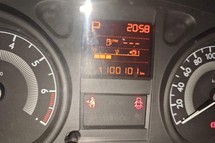 Used Peugeot 301 2014 1.6L Automatic Comfort Edition Odometer Close Up