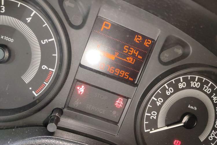 Used Peugeot 301 2014 1.6L Automatic Comfort Edition Odometer Close Up