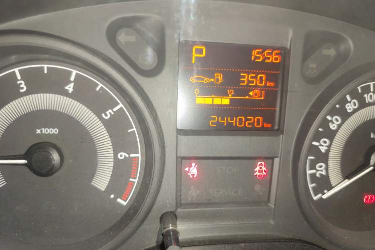 Used Peugeot 301 2014 1.6L Automatic Comfort Edition Odometer Close Up