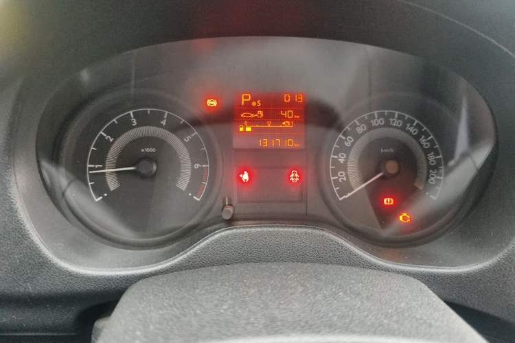 Used Peugeot 301 2014 1.6L Automatic Comfort Edition Odometer Close Up