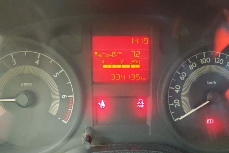 Used Peugeot 301 2014 1.6L Manual Comfort Edition Odometer Close Up