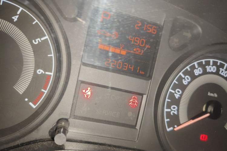 Used Peugeot 301 2014 1.6L Automatic Comfort Edition Odometer Close Up