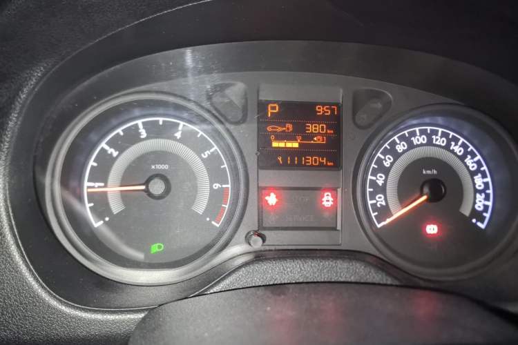 Used Peugeot 301 2014 1.6L Automatic Comfort Edition Odometer Close Up