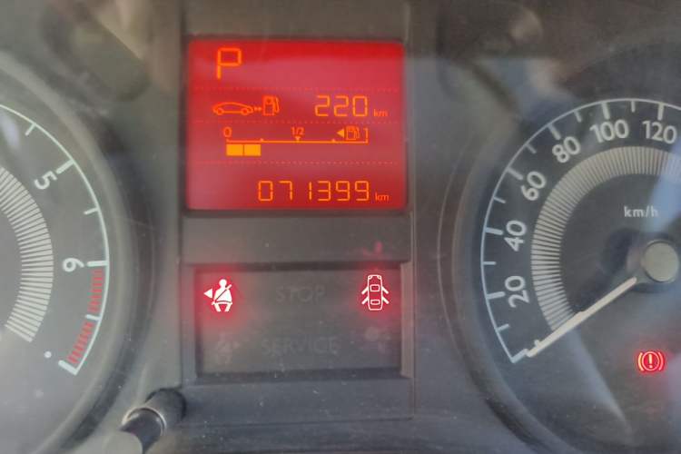Used Peugeot 301 2014 1.6L Automatic Comfort Edition Odometer Close Up