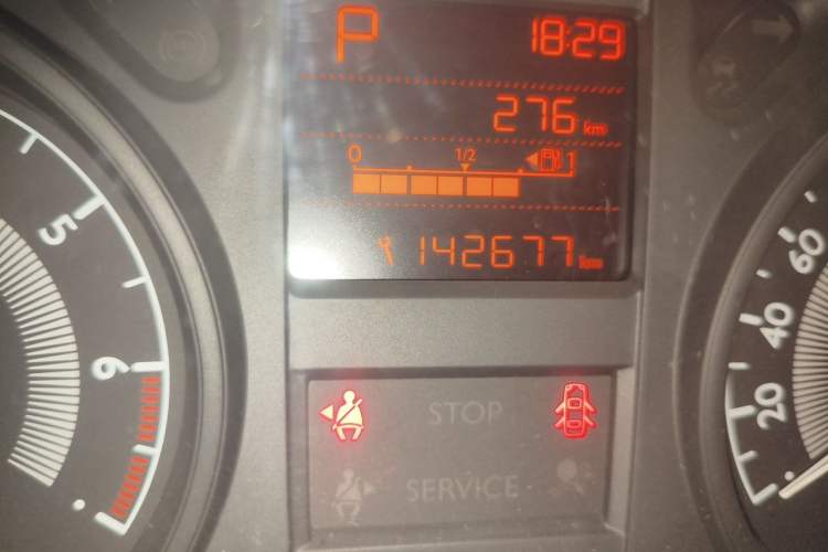 Used Peugeot 301 2014 1.6L Automatic Comfort Edition Odometer Close Up