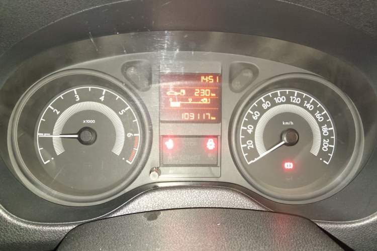 Used Peugeot 301 2014 1.6L Manual Comfort Edition Odometer Close Up