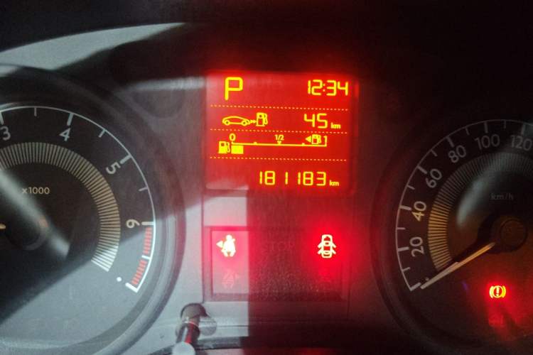 Used Peugeot 301 2014 1.6L Automatic Comfort Edition Odometer Close Up