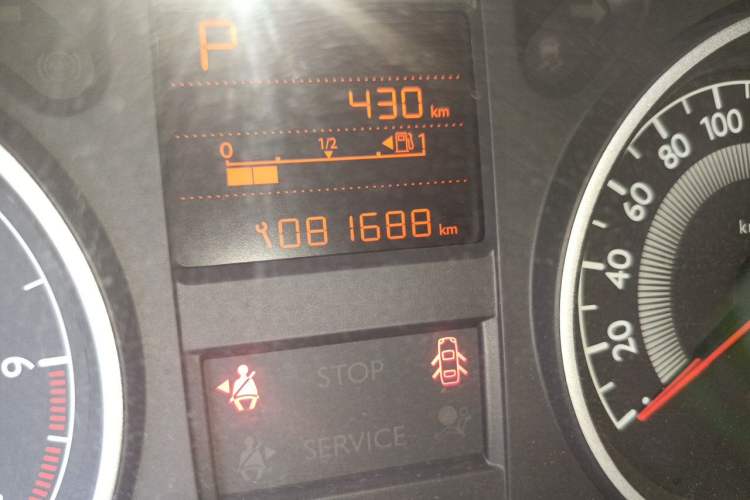 Used Peugeot 301 2014 1.6L Automatic Prestige Edition Odometer Close Up