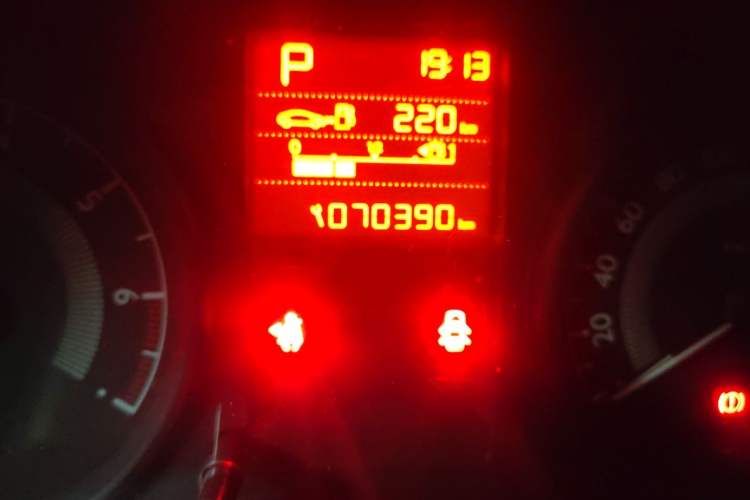 Used Peugeot 301 2014 1.6L Automatic Comfort Edition Odometer Close Up