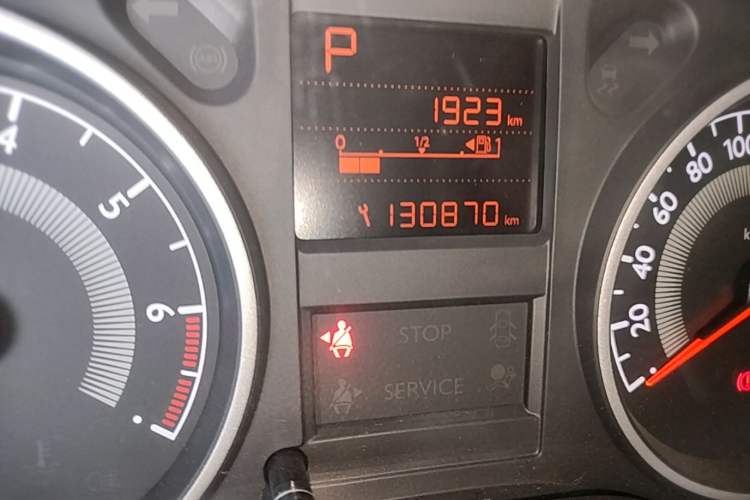 Used Peugeot 301 2014 1.6L Automatic Comfort Edition Odometer Close Up