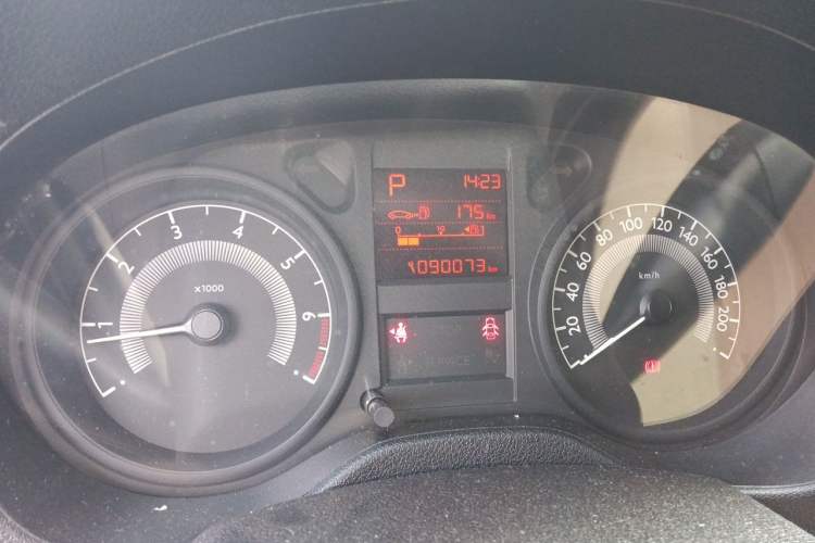 Used Peugeot 301 2014 1.6L Automatic Comfort Edition Odometer Close Up