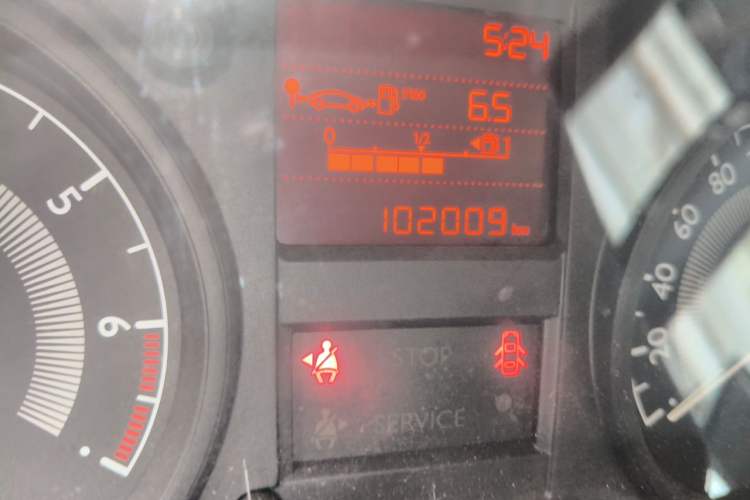 Used Peugeot 301 2016 1.6L Manual Comfort Edition Odometer Close Up