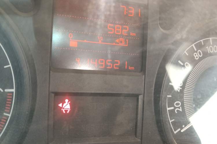 Used Peugeot 301 2016 1.6L Manual Comfort Edition Odometer Close Up