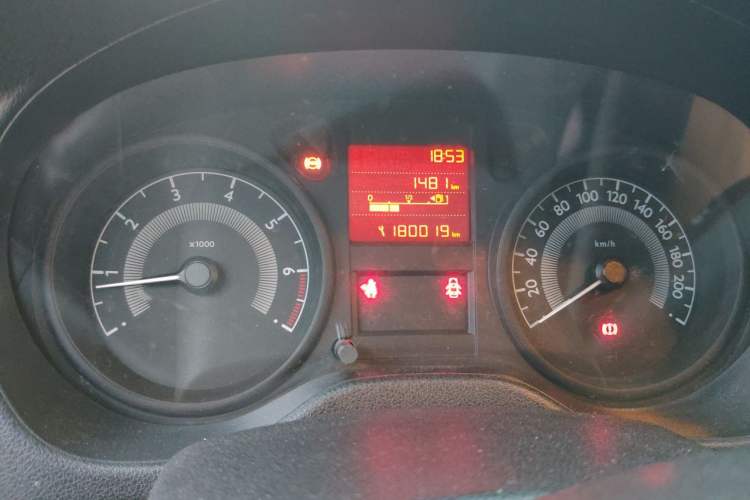 Used Peugeot 301 2016 1.6L Manual Comfort Edition Odometer Close Up