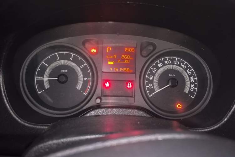 Used Peugeot 301 2016 1.6L Automatic Comfort Edition Odometer Close Up
