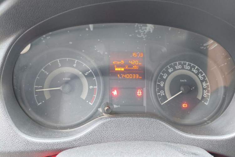 Used Peugeot 301 2016 1.6L Manual Comfort Edition Odometer Close Up