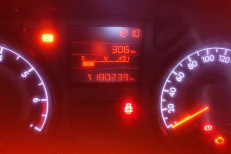 Used Peugeot 301 2016 1.6L Manual Comfort Edition Odometer Close Up