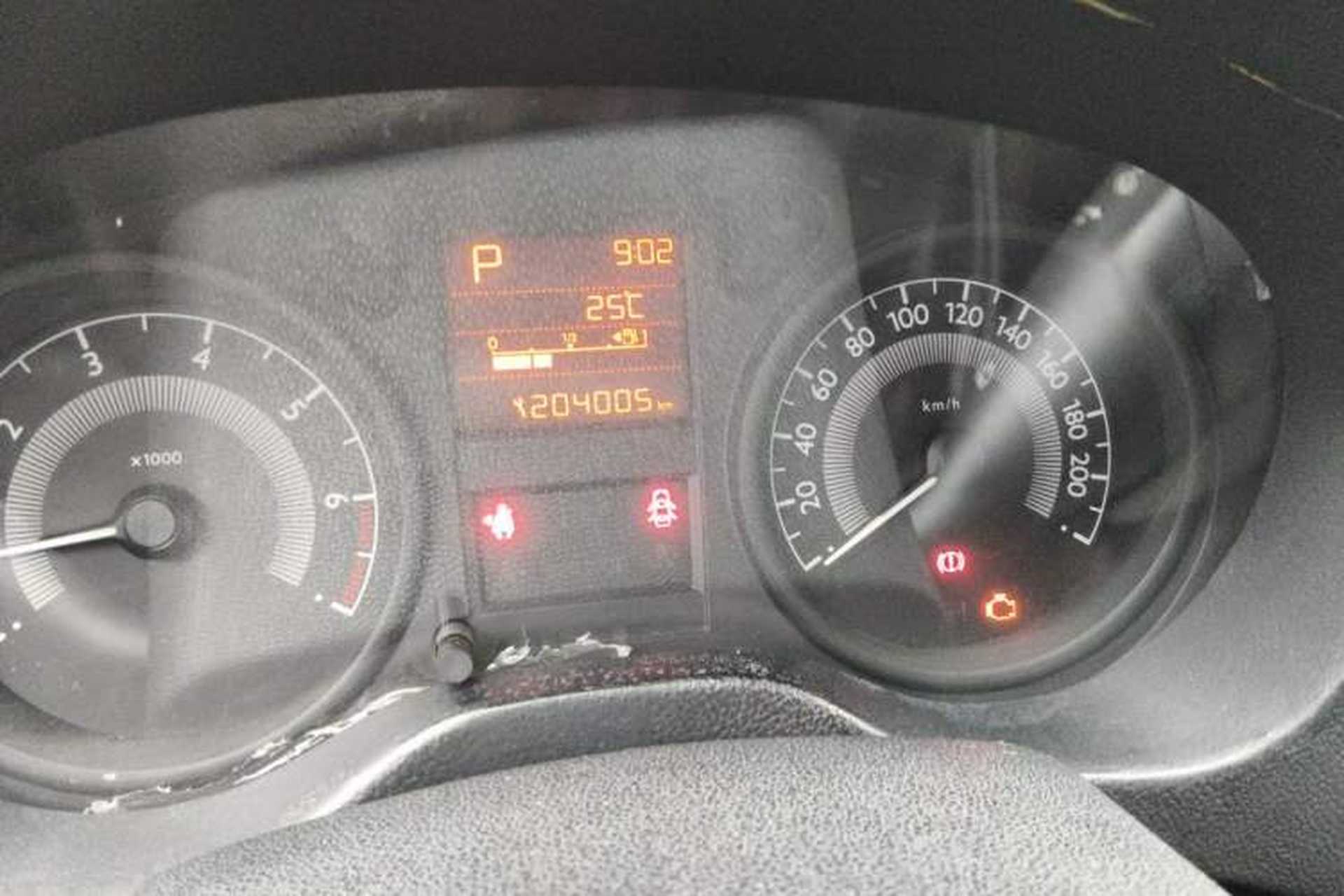 Used Peugeot 301 2016 1.6L Automatic Comfort Edition Odometer Close Up