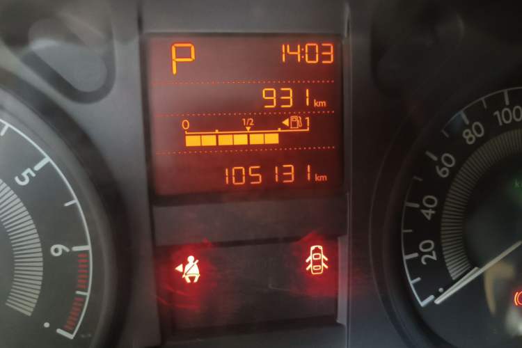 Used Peugeot 301 2016 1.6L Automatic Comfort Edition Odometer Close Up