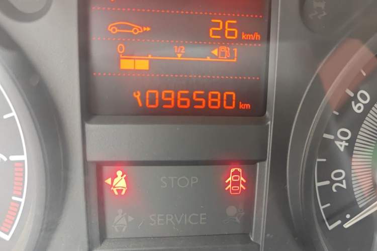 Used Peugeot 301 2016 1.6L Automatic Comfort Edition Odometer Close Up