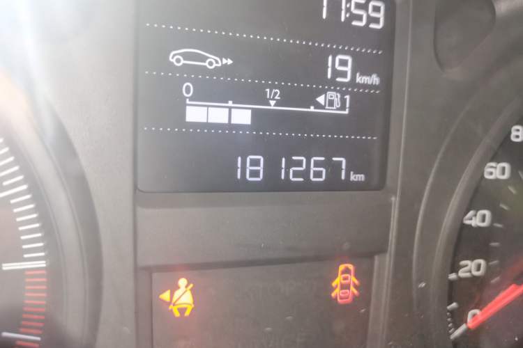 Used Peugeot 301 2017 1.6L Manual Comfort Edition Odometer Close Up