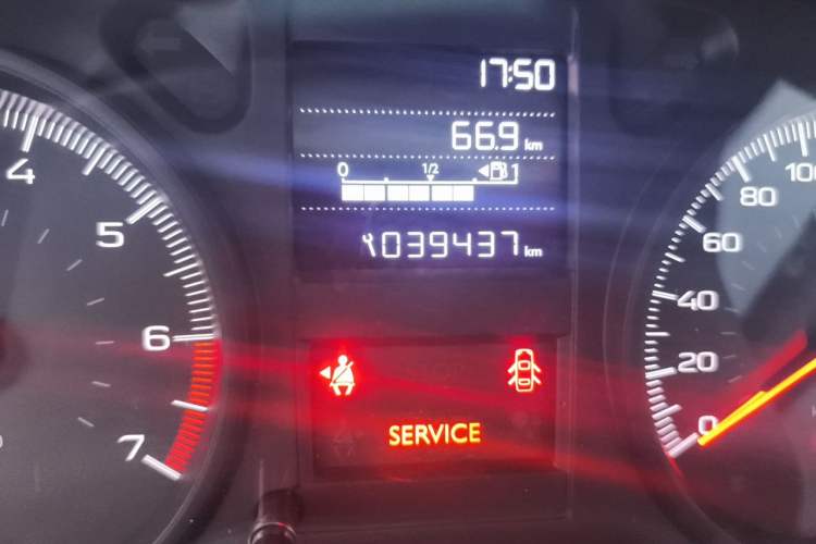 Used Peugeot 301 2017 1.6L Manual Comfort Edition Odometer Close Up