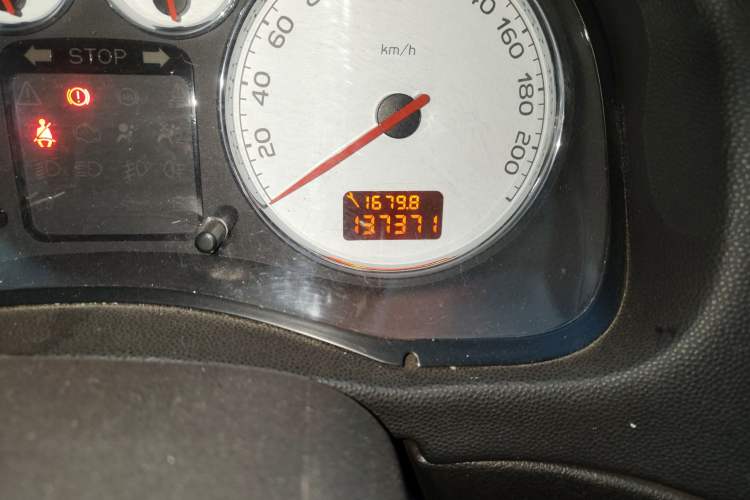 Used Peugeot 307 2010 Sedan 1.6L Automatic Comfort Edition Odometer Close Up