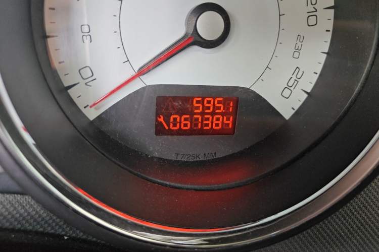 Used Peugeot 308 2009 1.6T CC Automatic Luxury Model Odometer Close Up