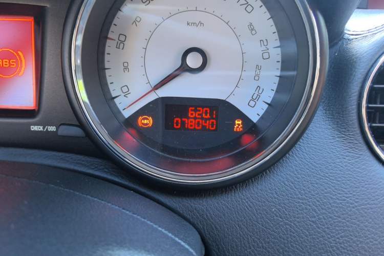Used Peugeot 308 2012 1.6T CC Luxury Model Odometer Close Up