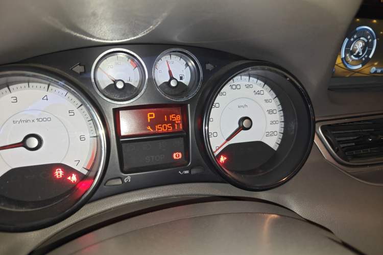 Used Peugeot 308 2012 1.6L Automatic YouShang Model Odometer Close Up
