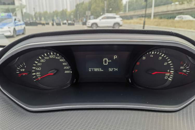 Used Peugeot 308 2016 1.6L Automatic Luxury Edition Odometer Close Up