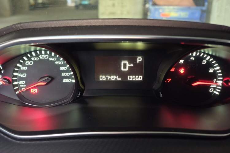 Used Peugeot 308 2016 1.6L Automatic Luxury Edition Odometer Close Up