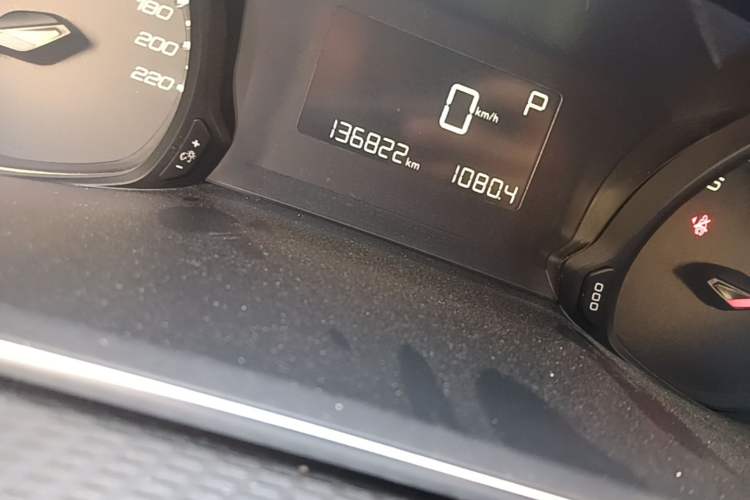 Used Peugeot 308 2016 1.6L Automatic Luxury Edition Odometer Close Up